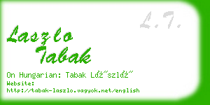 laszlo tabak business card